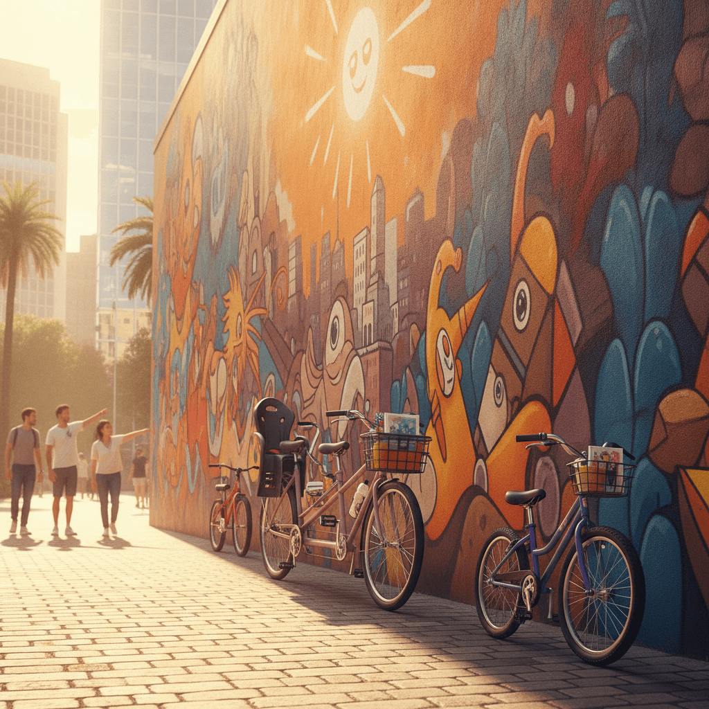 Rutas en bici por el arte urbano (recorrido familiar)